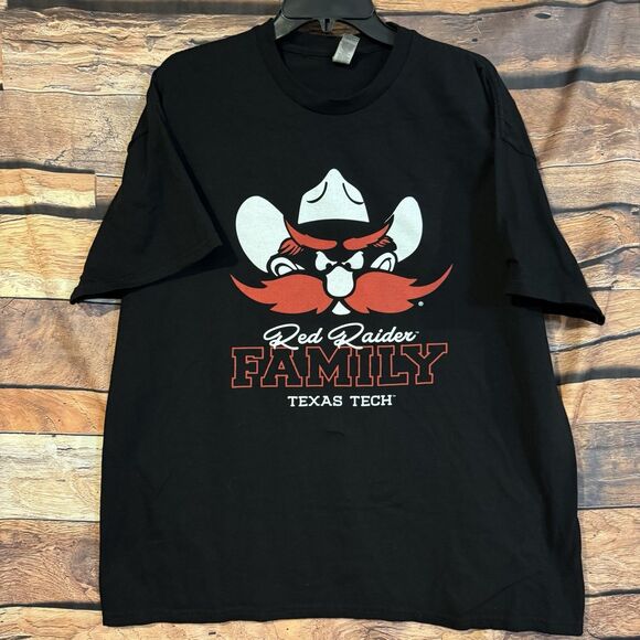Texas Tech Red Raider Family XL T-Shirt Raider Red Mascot Fan Tee NCAA Gameday - Picture 1 of 7